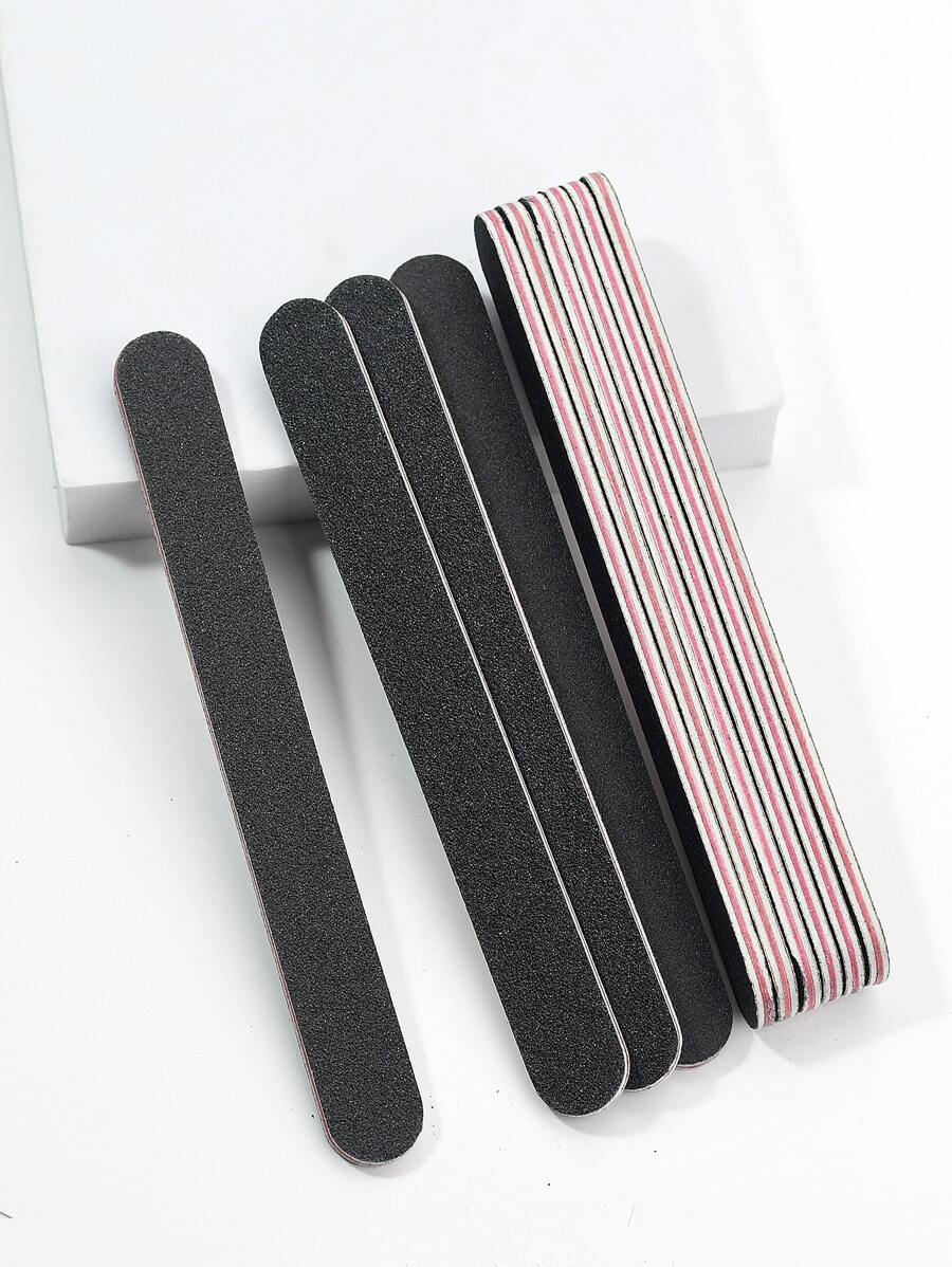 10pcs 100/180 Grit Nail Files Double Sided Emery Board Washable Emery Boards Reusable Nail Buffers Manicure Tools For Natural Nails Acrylic Nails Home And Salon Use,Nail Supplies,Nail Tools,Nail Art Tools,Back To School,Nails,Nail Tools For Press On Nails