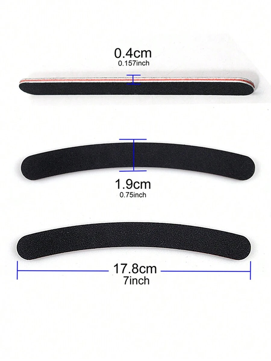 10pcs 100/180 Grit Nail Files Double Sided Emery Board Washable Emery Boards Reusable Nail Buffers Manicure Tools For Natural Nails Acrylic Nails Home And Salon Use,Nail Supplies,Nail Tools,Nail Art Tools,Back To School,Nails,Nail Tools For Press On Nails