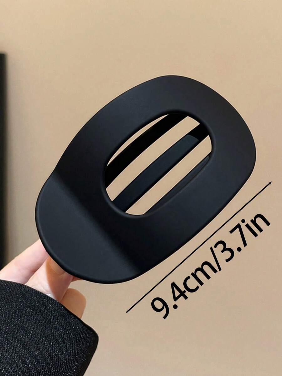 4pcs/1pc Women's Black, White, Brown 4.33in/11cm Square Plastic Large Hair Clips, Fashionable, Elegant, Versatile, Minimalist Style, Suitable For Daily, Party, Commute, Vacation - Hair Claws For Styling, Washing, Make-Up, Outfit Accessorizing Summer Hair