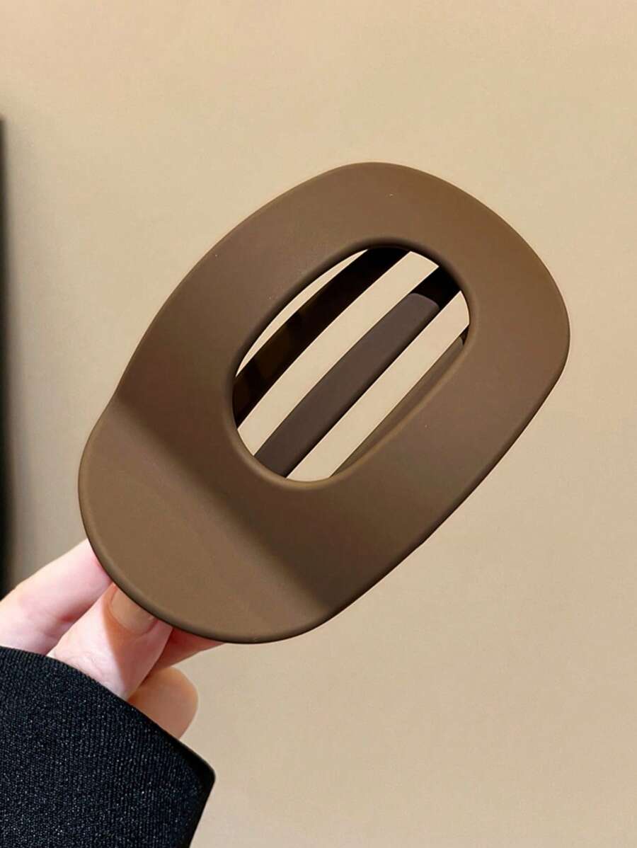 4pcs/1pc Women's Black, White, Brown 4.33in/11cm Square Plastic Large Hair Clips, Fashionable, Elegant, Versatile, Minimalist Style, Suitable For Daily, Party, Commute, Vacation - Hair Claws For Styling, Washing, Make-Up, Outfit Accessorizing Summer Hair