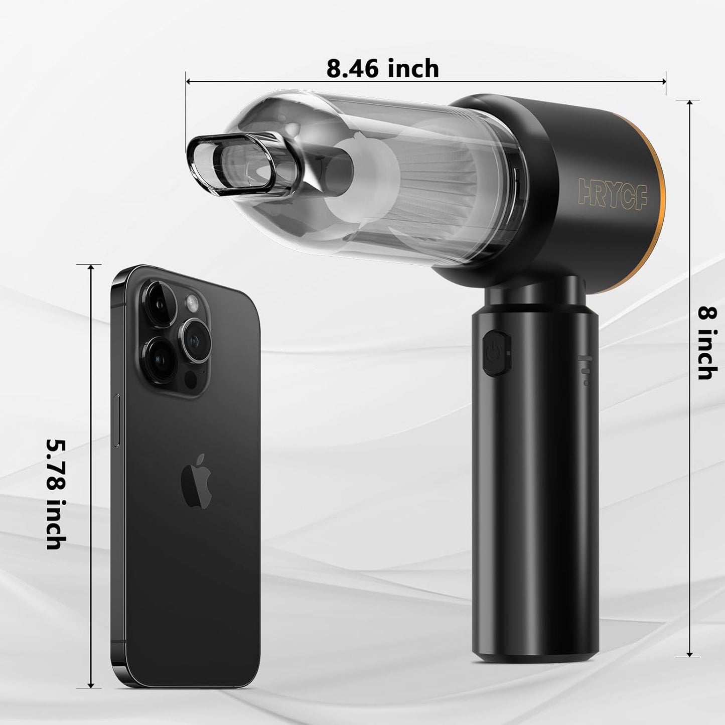 Handheld Vacuum,Car Vacuum Cleaner,4-in-1 20000PA High Power Portable Rechargeable Vacuum Cleaner with Brushless Motor, Small Handheld Vacuum & Air Blower & Pump-Black