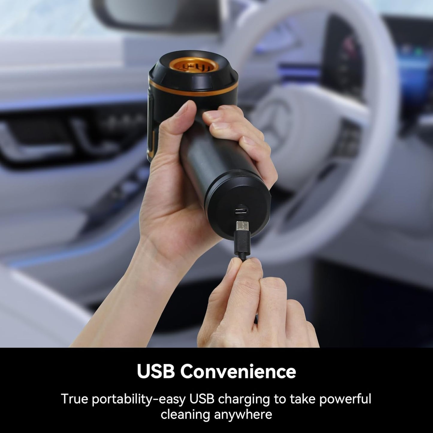 Handheld Vacuum,Car Vacuum Cleaner,4-in-1 20000PA High Power Portable Rechargeable Vacuum Cleaner with Brushless Motor, Small Handheld Vacuum & Air Blower & Pump-Black