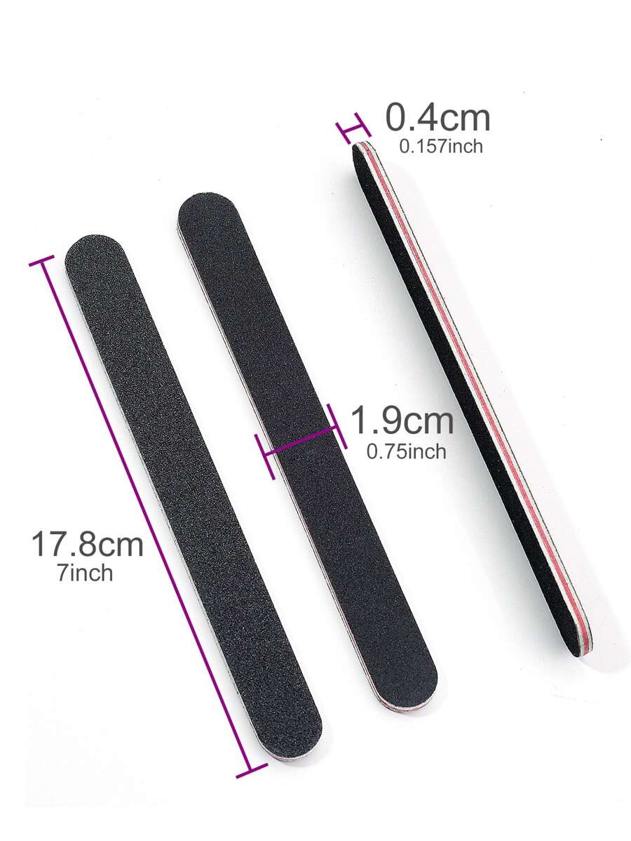 10pcs 100/180 Grit Nail Files Double Sided Emery Board Washable Emery Boards Reusable Nail Buffers Manicure Tools For Natural Nails Acrylic Nails Home And Salon Use,Nail Supplies,Nail Tools,Nail Art Tools,Back To School,Nails,Nail Tools For Press On Nails