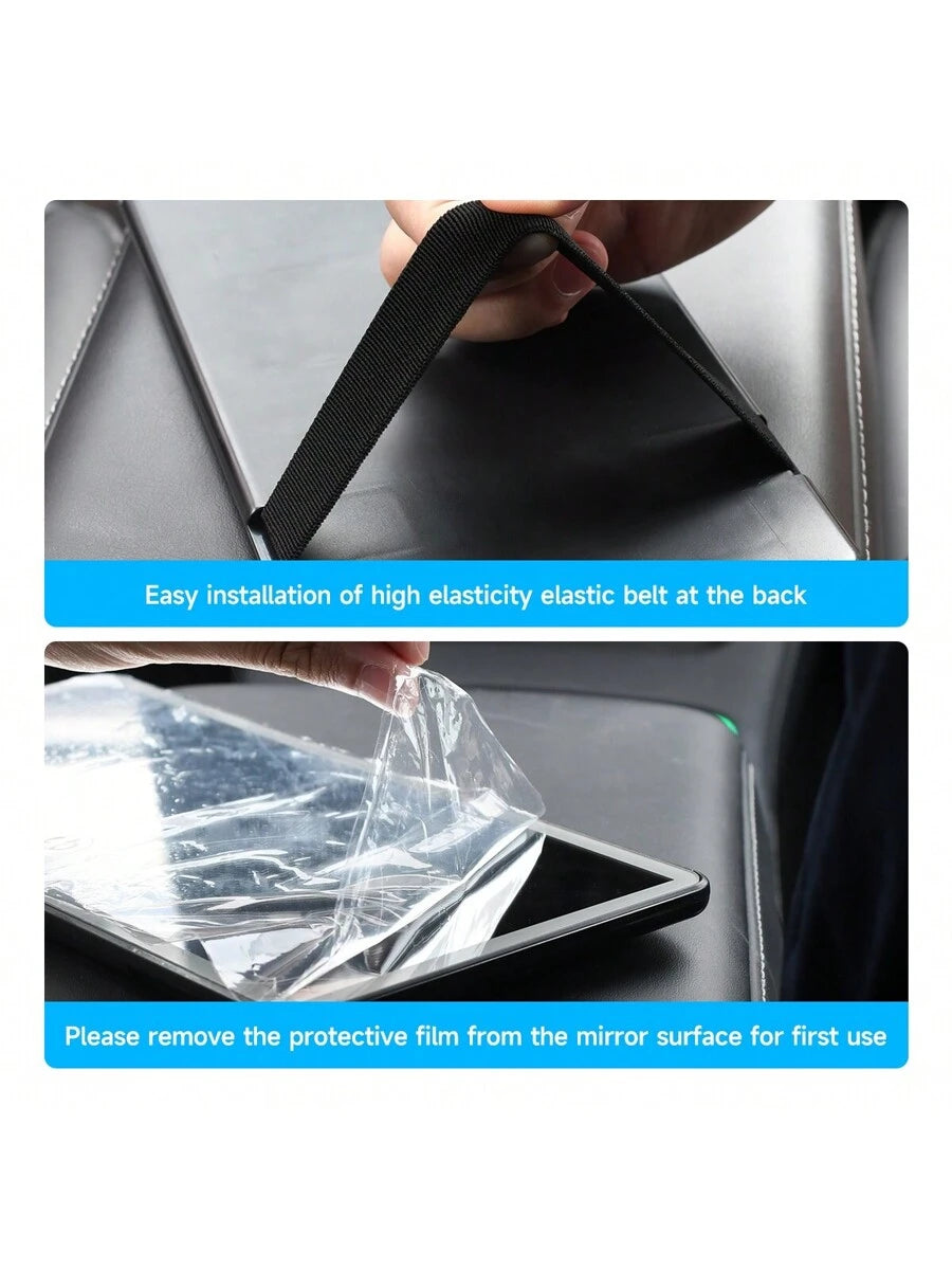 Fccemc Ultra Thin LED Car Makeup HD Mirror Sunshade Makeup Hanging Mirror USB Charge Sun Visor Dimmable Touchscreen Auto Interior Vanity Mirror For Women