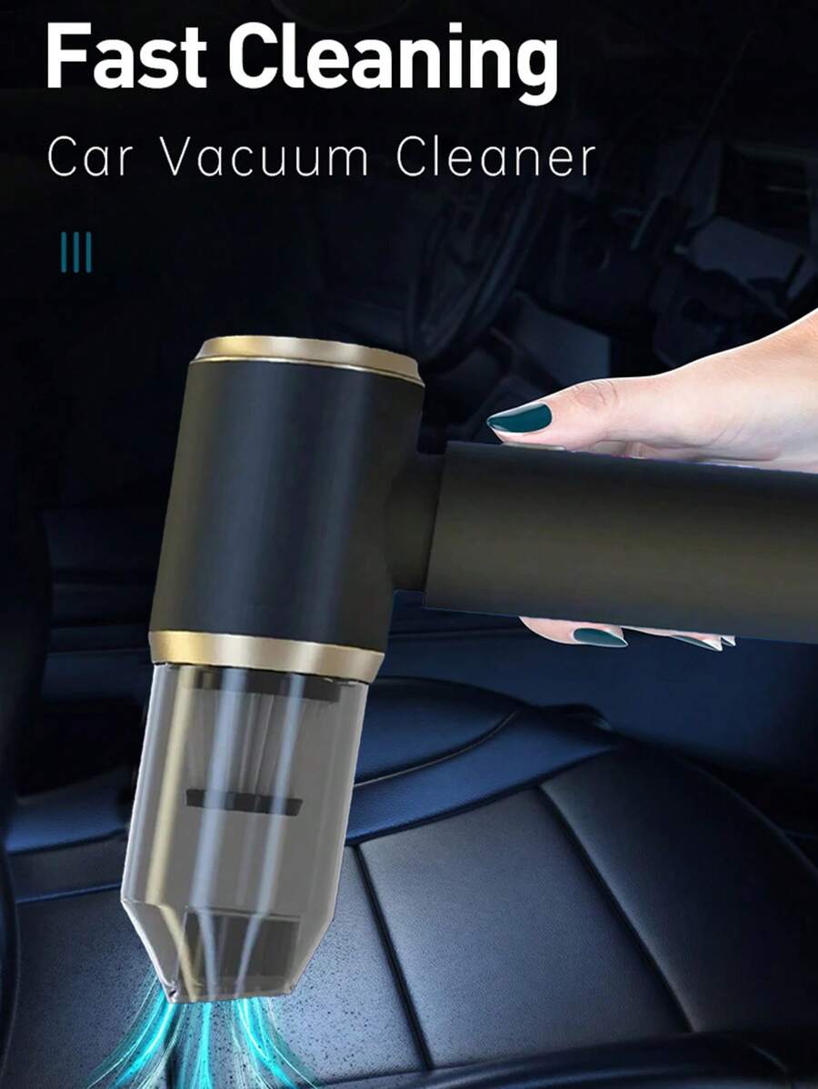 🚗 Mini Aspirador de Pó para Carro e Casa – Sem Fio, Soprador e Limpeza Portátil