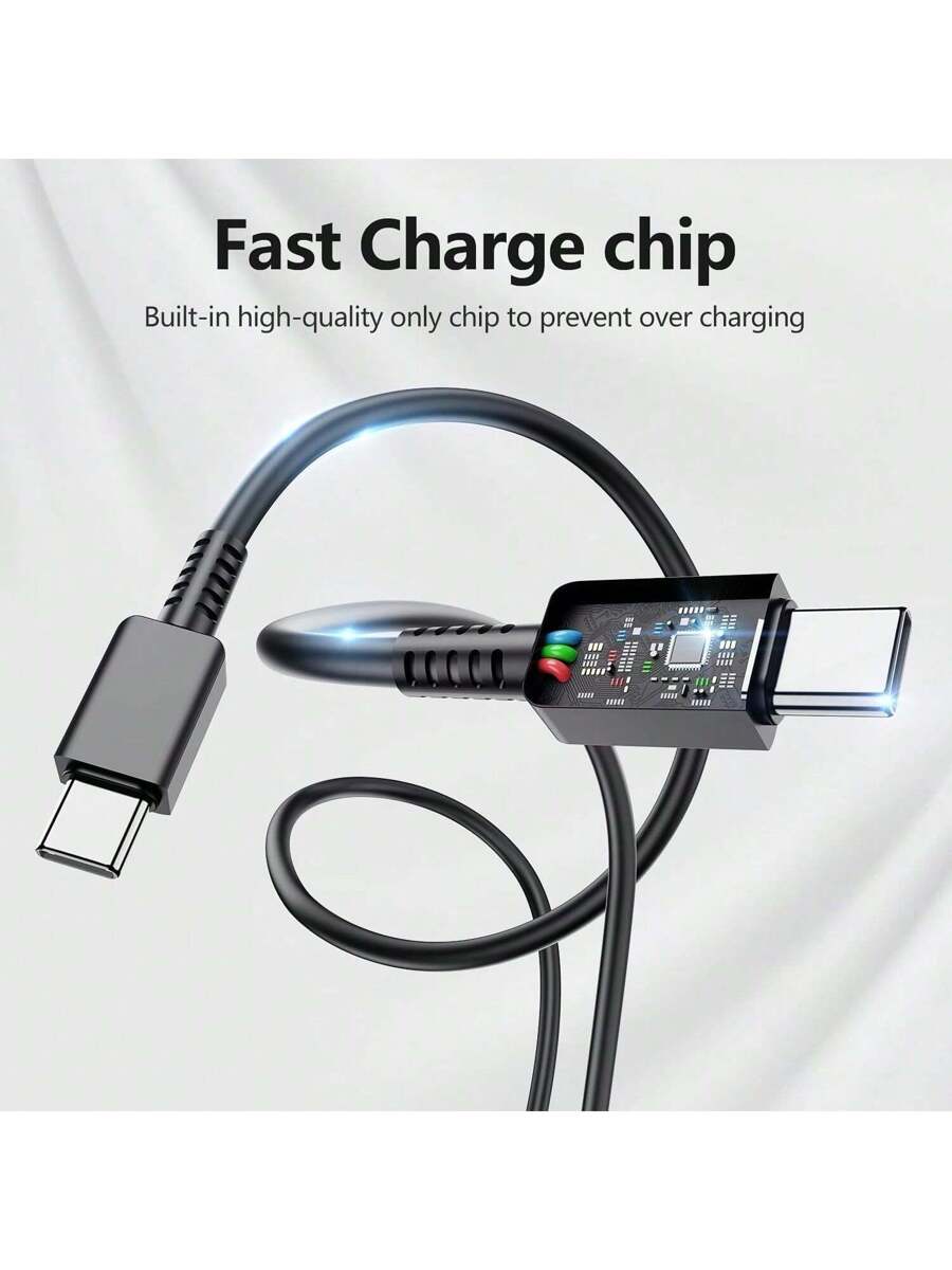 USB C Charger,Samsung Type C Charger 25W Super Fast Wall Charger With USB C To Type C Fast Charging Cable,Compatible With Samsung Galaxy S25 S24 S23 S22 S21 S21+/S21 Ultra/S20/S20 Ultra/Note 20 Ultra/Note 10,Fast Charging Compatible With IPhone 16/15/Pro/