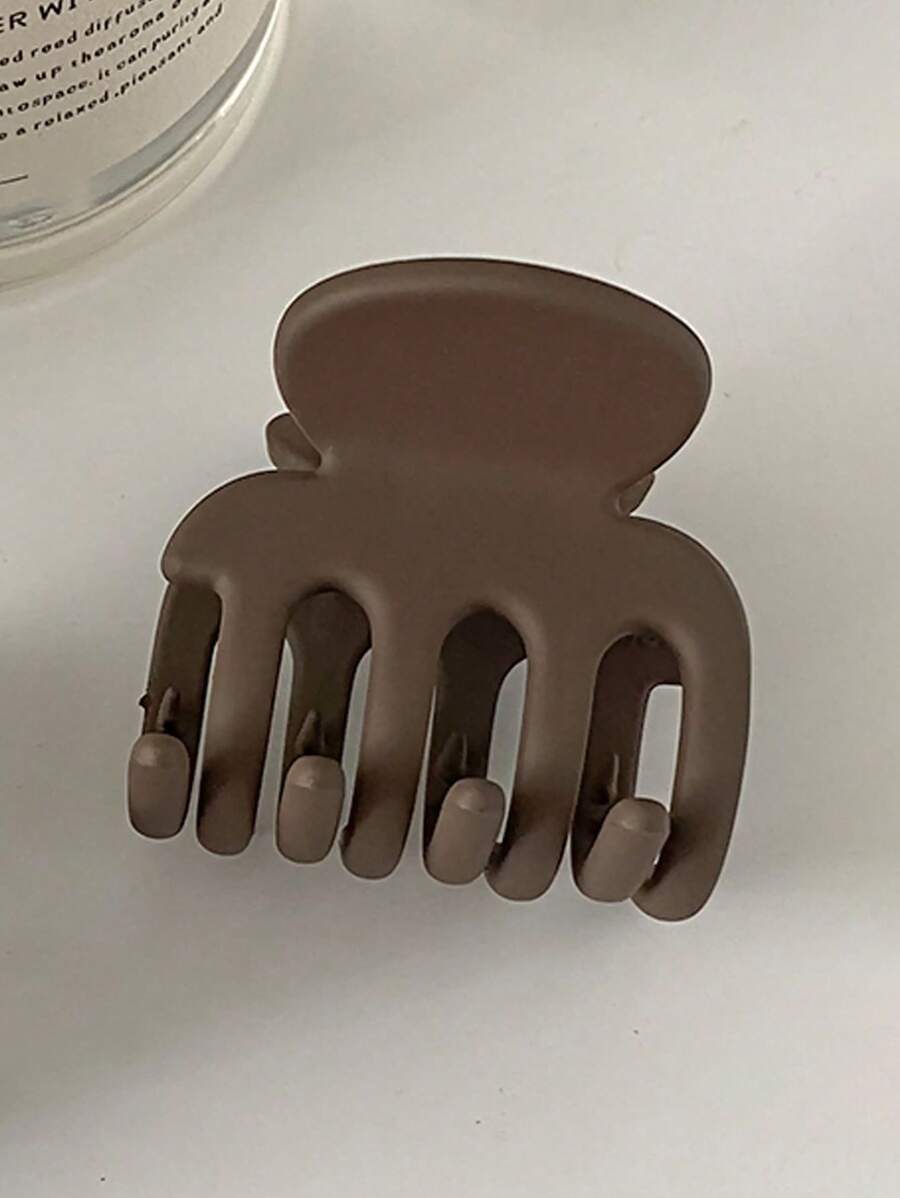 4pcs/1pc Women's Black, White, Brown 4.33in/11cm Square Plastic Large Hair Clips, Fashionable, Elegant, Versatile, Minimalist Style, Suitable For Daily, Party, Commute, Vacation - Hair Claws For Styling, Washing, Make-Up, Outfit Accessorizing Summer Hair