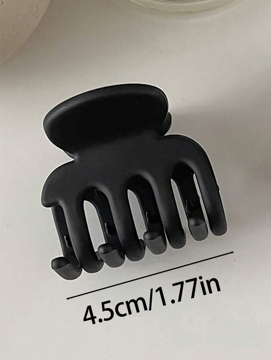 4pcs/1pc Women's Black, White, Brown 4.33in/11cm Square Plastic Large Hair Clips, Fashionable, Elegant, Versatile, Minimalist Style, Suitable For Daily, Party, Commute, Vacation - Hair Claws For Styling, Washing, Make-Up, Outfit Accessorizing Summer Hair