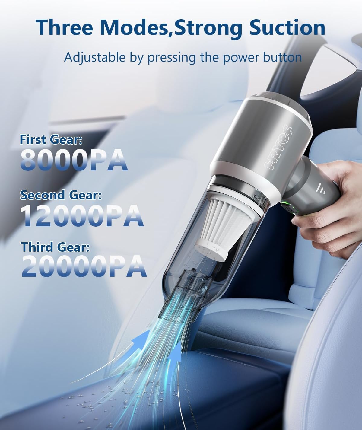 Handheld Vacuum,Car Vacuum Cleaner,4-in-1 20000PA High Power Portable Rechargeable Vacuum Cleaner with Brushless Motor, Small Handheld Vacuum & Air Blower & Pump-Black
