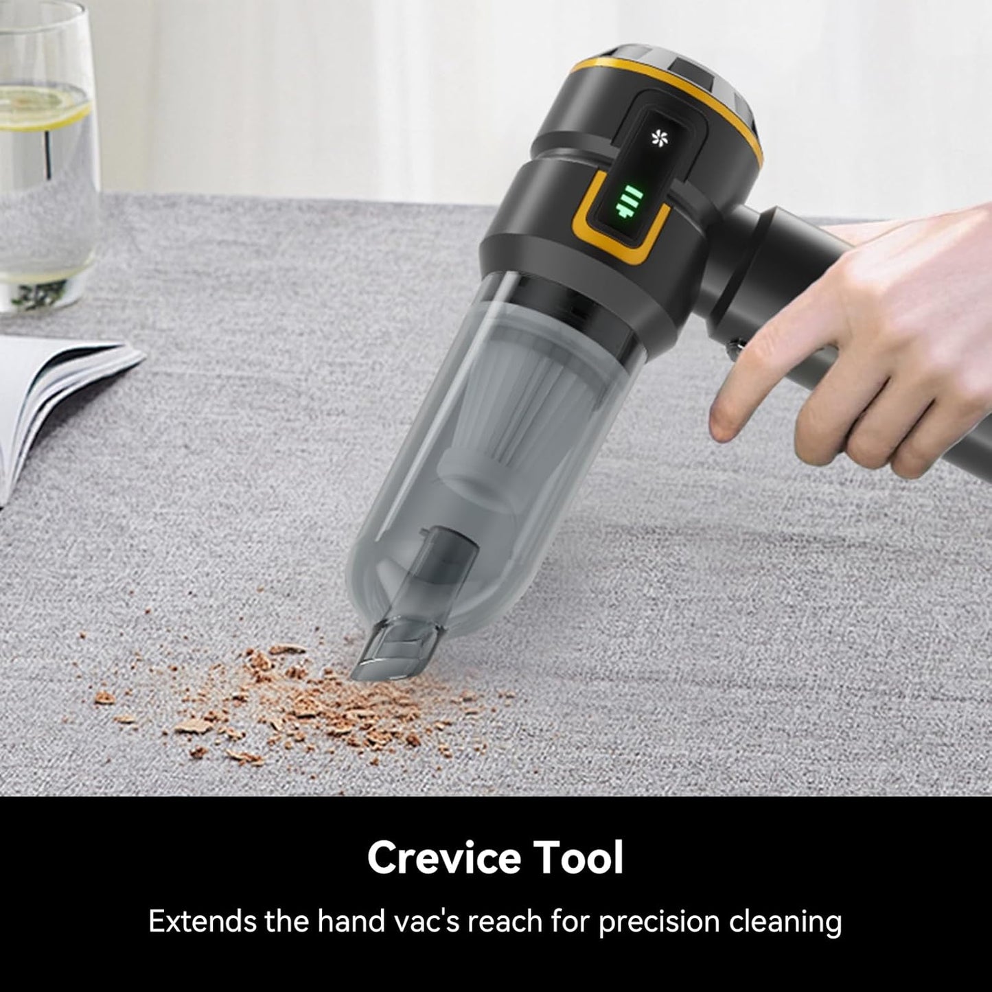 Handheld Vacuum,Car Vacuum Cleaner,4-in-1 20000PA High Power Portable Rechargeable Vacuum Cleaner with Brushless Motor, Small Handheld Vacuum & Air Blower & Pump-Black